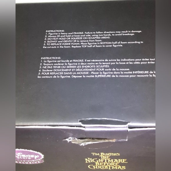 DISNEY RARE NIGHTMARE BEFORE CHRISTMAS CANDLE HOLDERS JACK & SALLY OPEN BOX - Picture 6 of 9